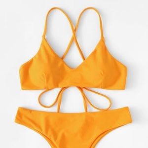 Bright orange sporty bikini